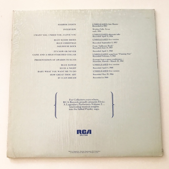 ELVIS - A Legendary Performance - Volume 2 - Picture 2 of 2